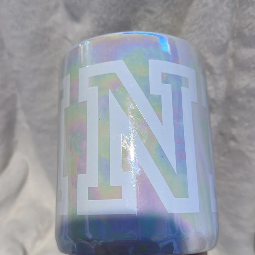 Victoria Secret PINK Oversized Huge Iridescent White Pearlized Mug